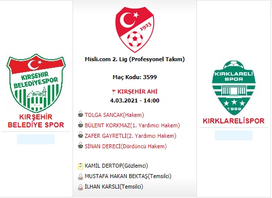 Kırklarelispor,bugün Kırşehir Belediyespor’la karşılaşacak