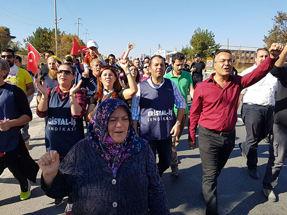Lüleburgaz CHP cam işçilerinin yanında