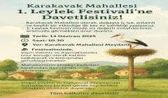 Karakavak’ta bugün Leylek   Festivali var 