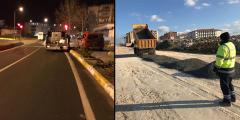 Lüleburgaz’da hazır asfaltlama ve tuzlama çalışması