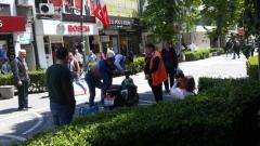 İstanbul Caddesi’nde korkutan kaza