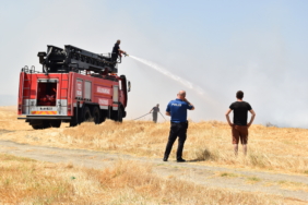 Lüleburgaz'da çıkan anız yangını söndürüldü