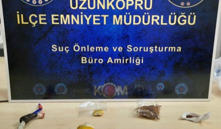 Uzunköprü’de evinde uyuşturucu bulunan şüpheli tutuklandı
