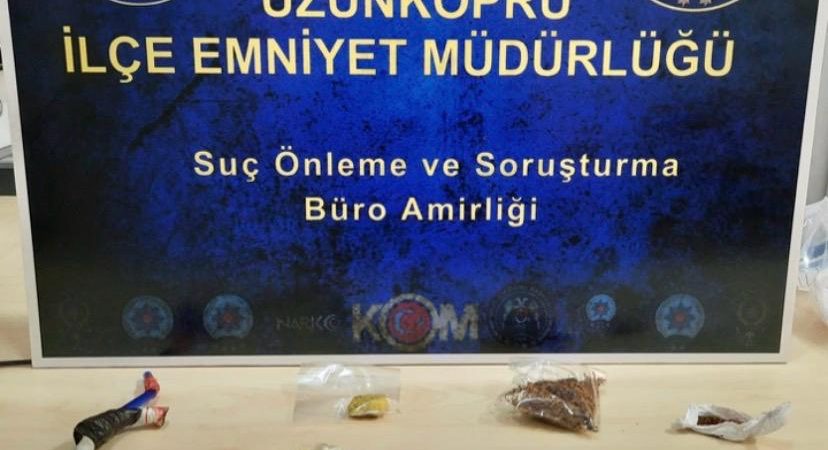 Uzunköprü’de evinde uyuşturucu bulunan şüpheli tutuklandı