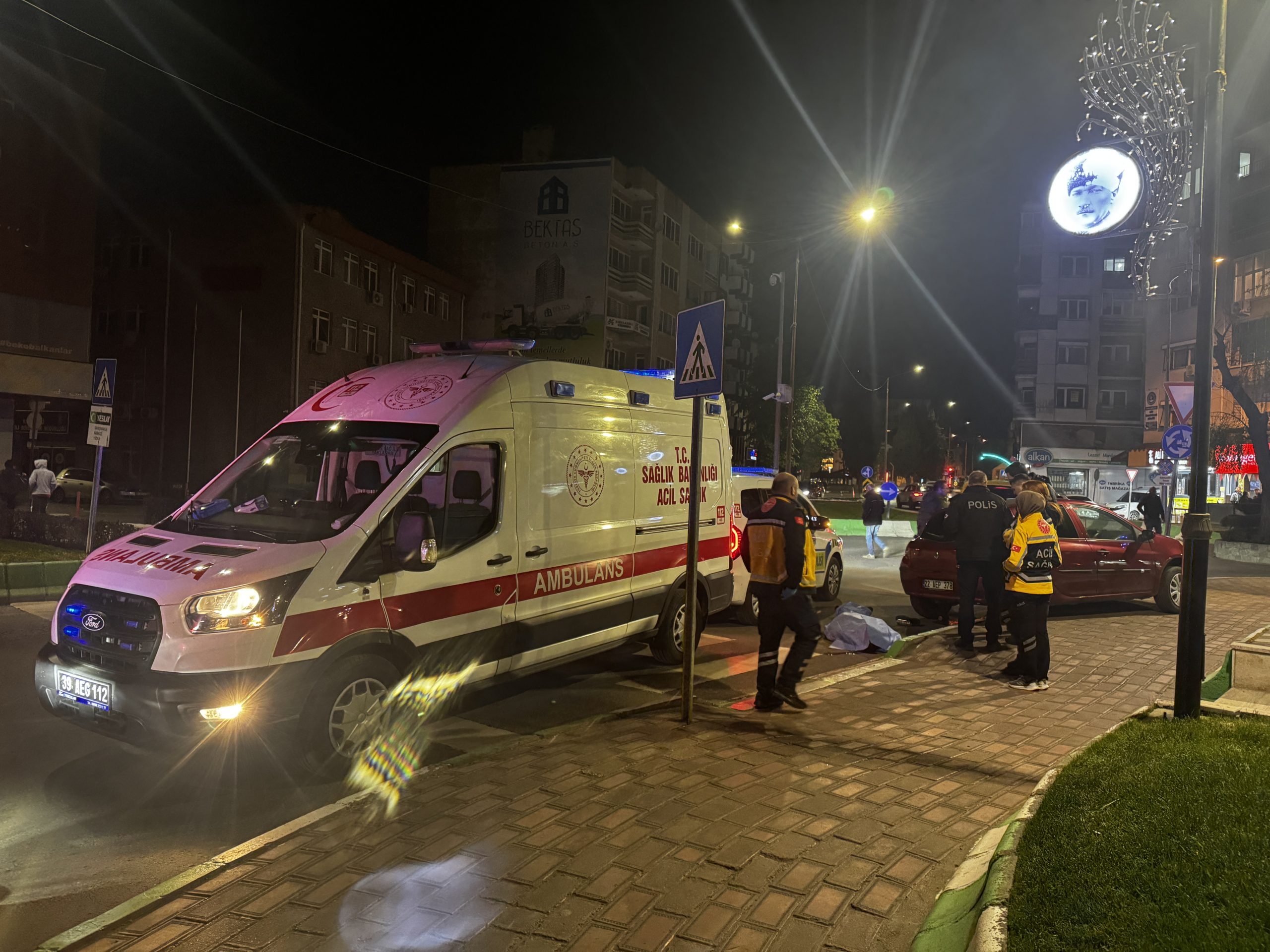 Kırklareli'de otomobilin çarptığı yaya hayatını kaybetti