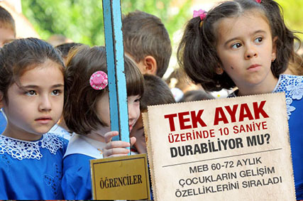 Ayakta duruyorsa okula gider