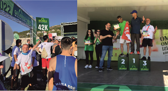 Dördüncü maratonunda 3. oldu