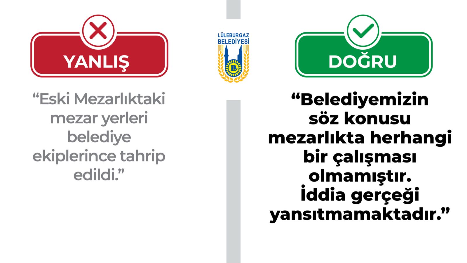 Lüleburgaz Belediyesi’nden mezarlıkların tahrip edildiği iddialarına yanıt