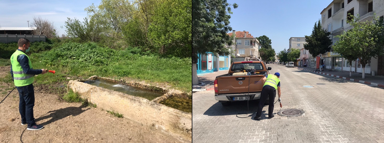 Evrensekiz’de Larva İlaçlama çalışması yapıldı