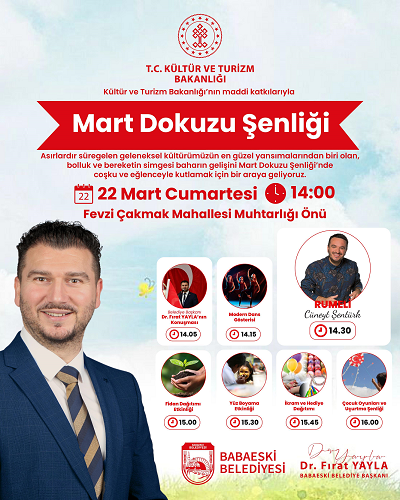 Başkan Yayla “Mart Dokuzu Şenliğimize Davetlisiniz”