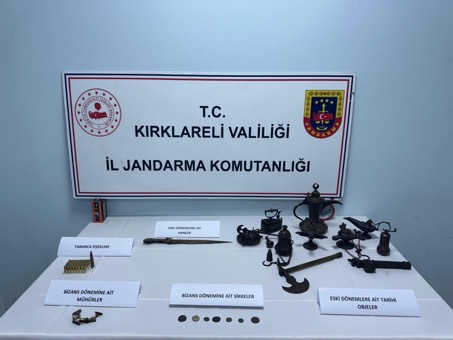 Kırklareli ve Tekirdağ'da tarihi eser kaçakçılığı operasyonunda 2 şüpheli yakalandı