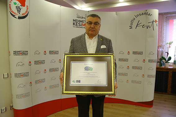 Kırklareli, Avrupa tarafından yeniden ödüllendirildi  ‘Avrupa şehri’ tanımlaması, dördüncü kez tescillendi